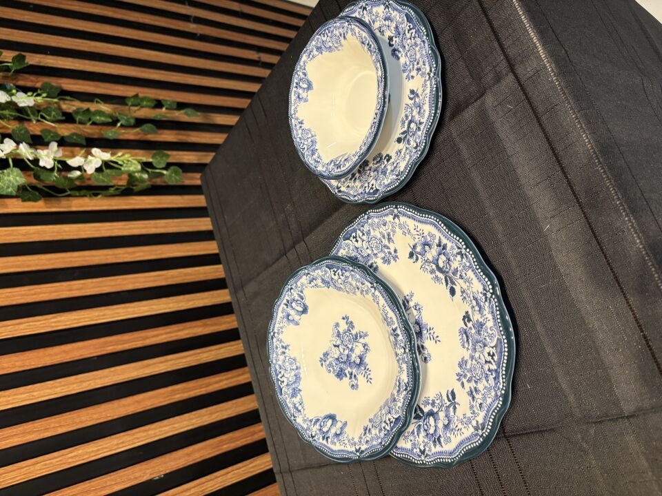 Velour Navy Fulya Yemek Seti 24 parça