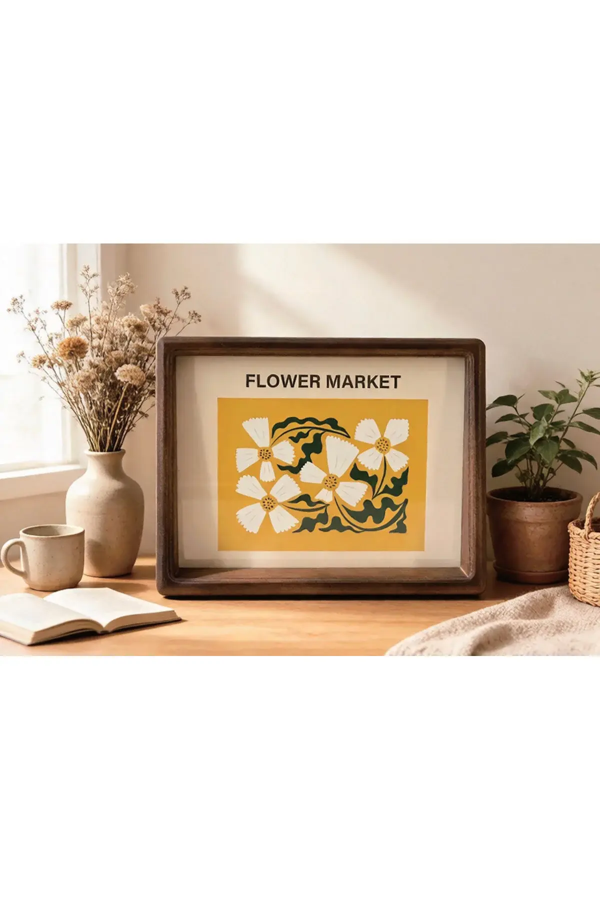 Dekoratif Ahşap Çerçeve Tablo 20x15 cm – Vintage Masa Üstü Çerçeve