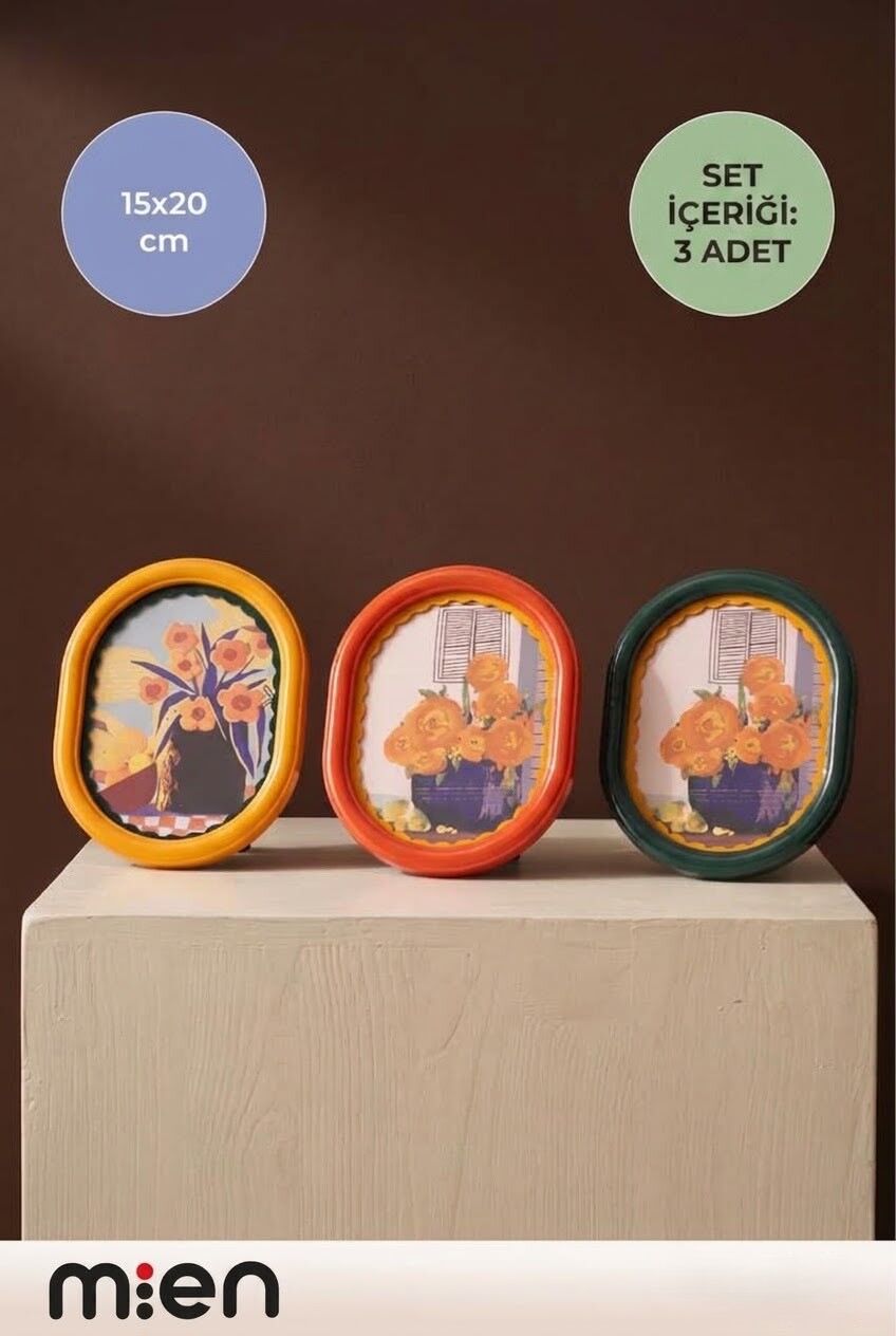 Vıstos Çerçeve 15x20cm 3 Adet Renkli Çerçeve Set